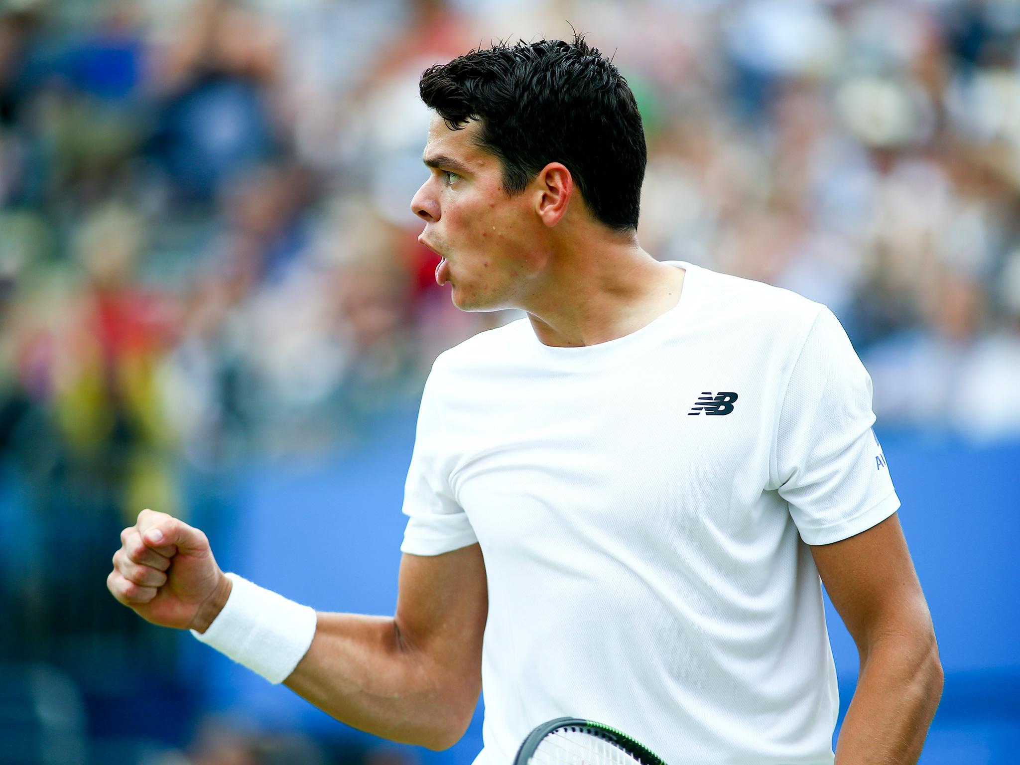 Raonic showed early momentum and won the first set