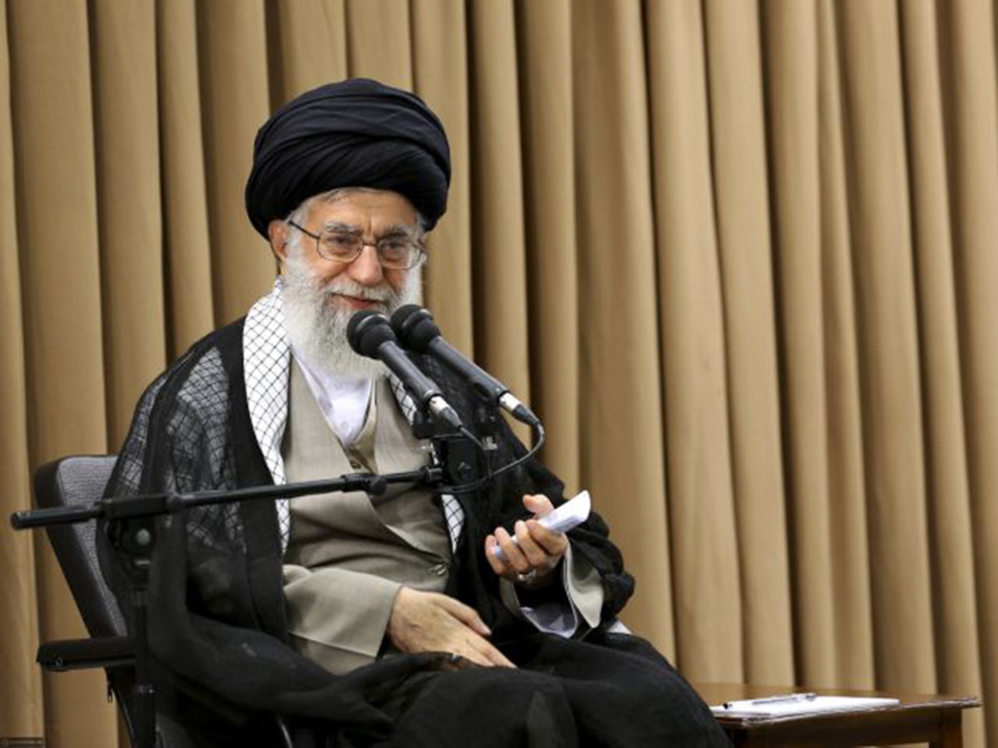 File: Iran authorities shut down a daily newspaper after it ran a front-page graphic linking poverty to Iranian Supreme Leader Ayatollah Ali Khamenei