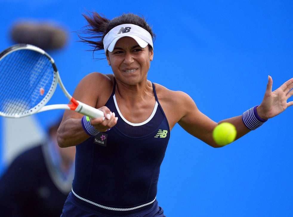 Aegon International: Heather Watson beaten by Elena Vesnina in first