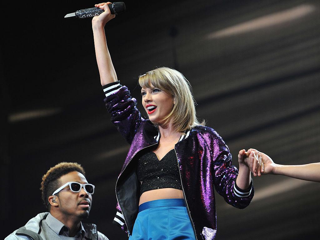 Taylor Swift performs in Kansas City.