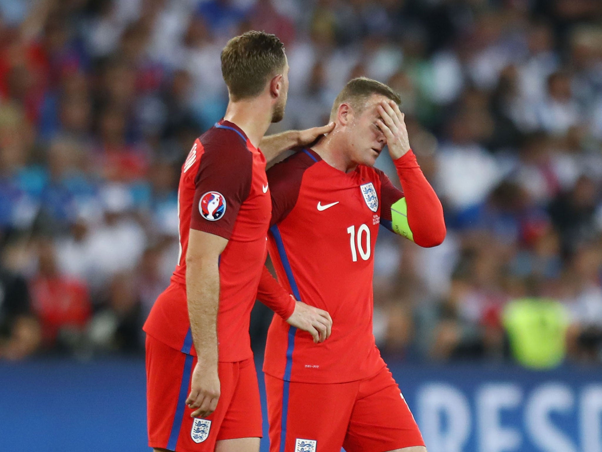 Jordan Henderson and Wayne Rooney feel the impact of finishing second in the group