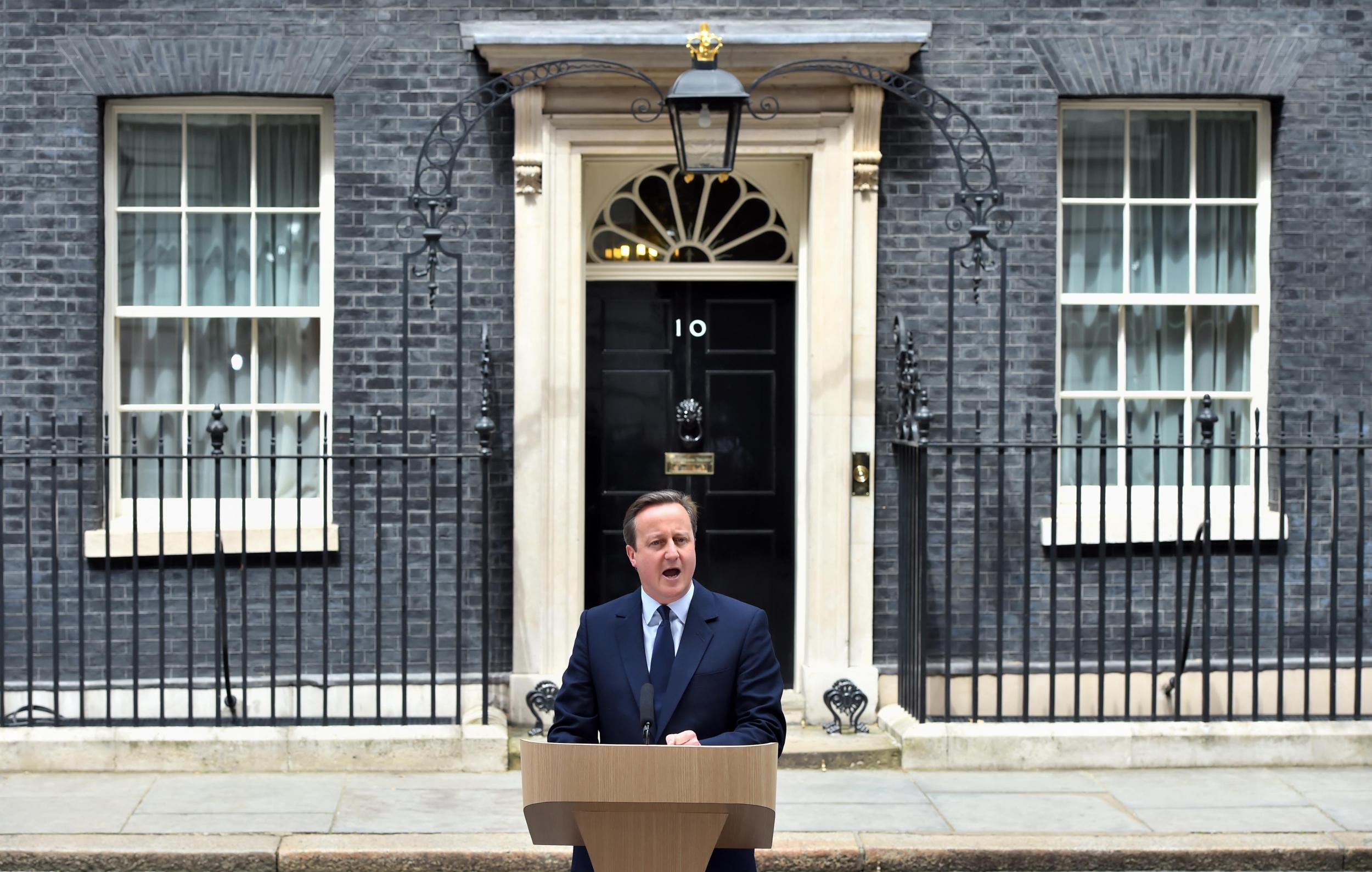 David Cameron will address the public once the result is confirmed. But will he be triumphant? Or resigned to defeat?