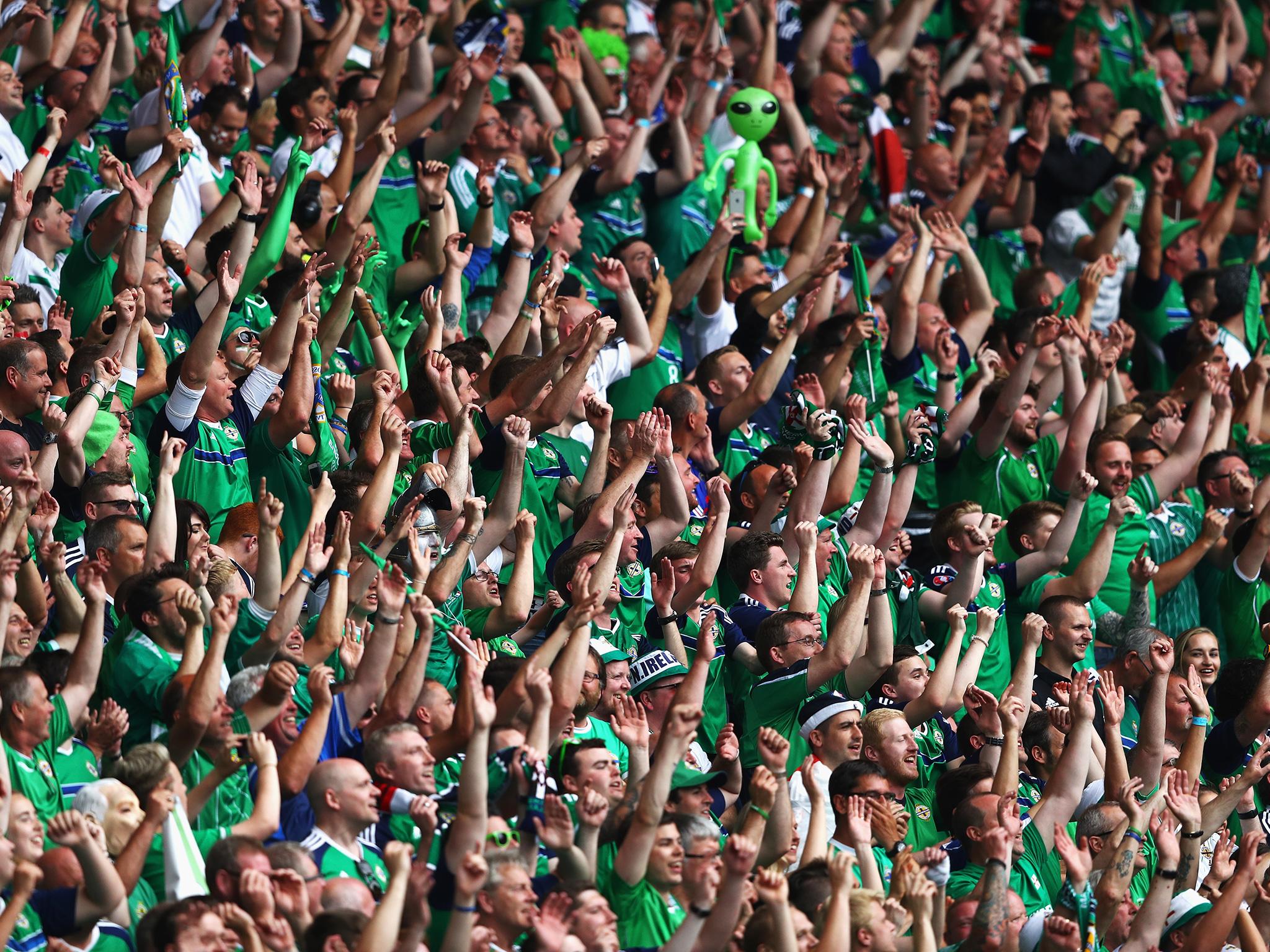 Northern Ireland's fans were in fine voice at the Parc des Princes