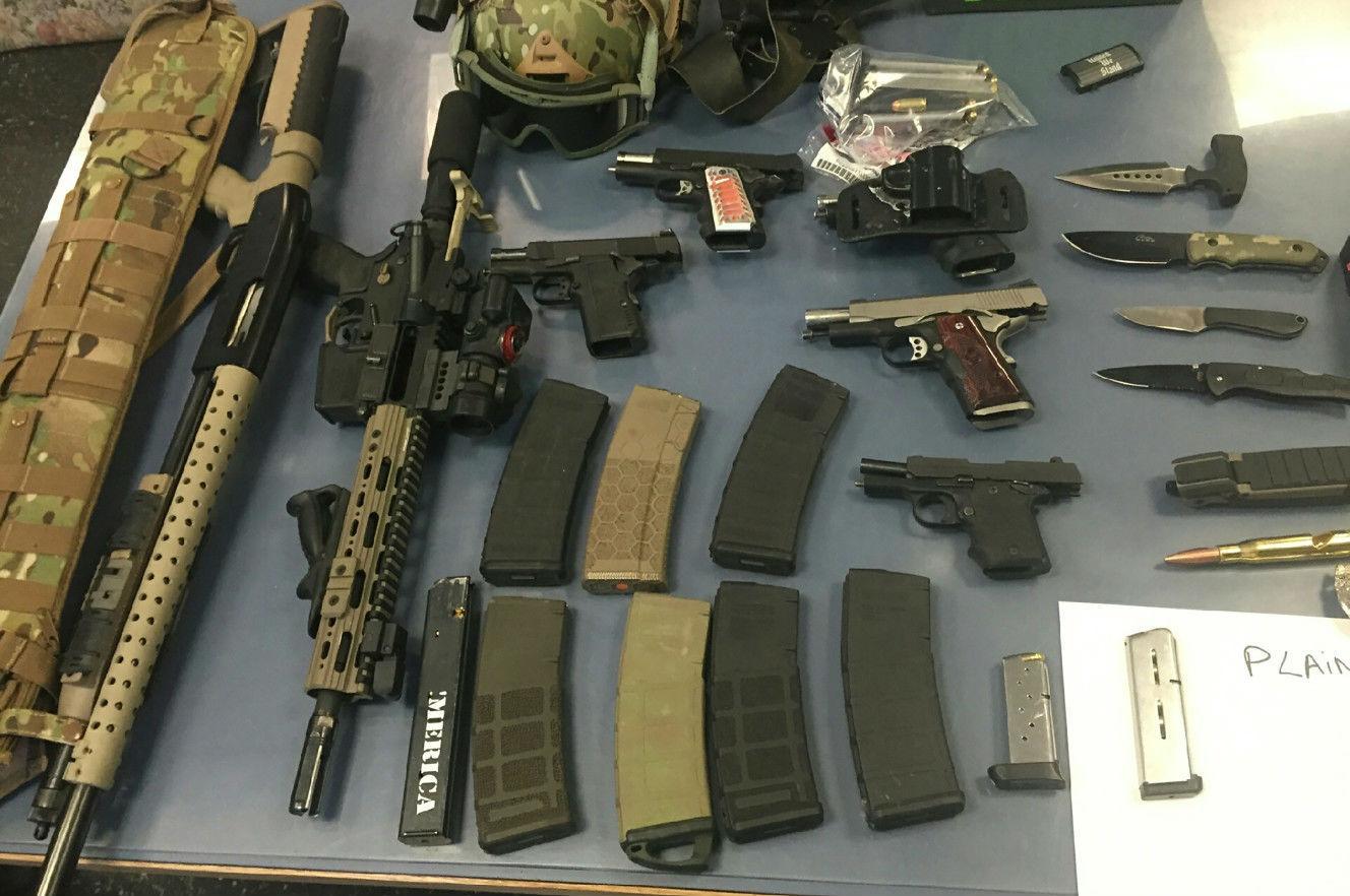 Part of weapons cache seized on Tuesday