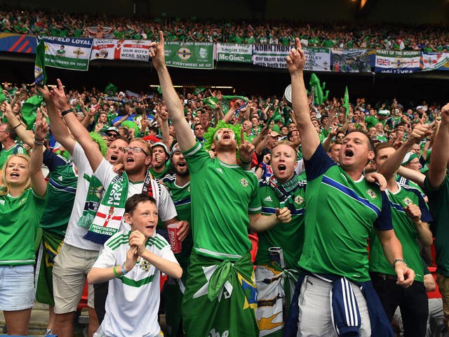 Northern Ireland fans were in great voice against Germany on Tuesday
