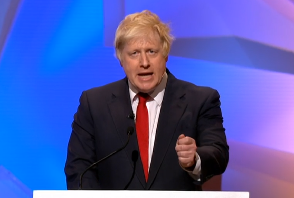 Boris Johnson at the Wembley debate