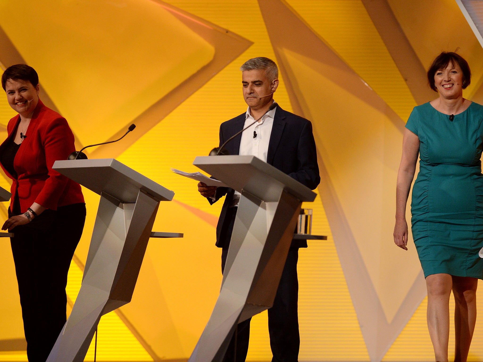 The Remain camp: Ruth Davidson, leader of the Scottish Conservatives, Sadiq Khan, Mayor of London and Frances O'Grady, General Secretary of Frances O'Grady