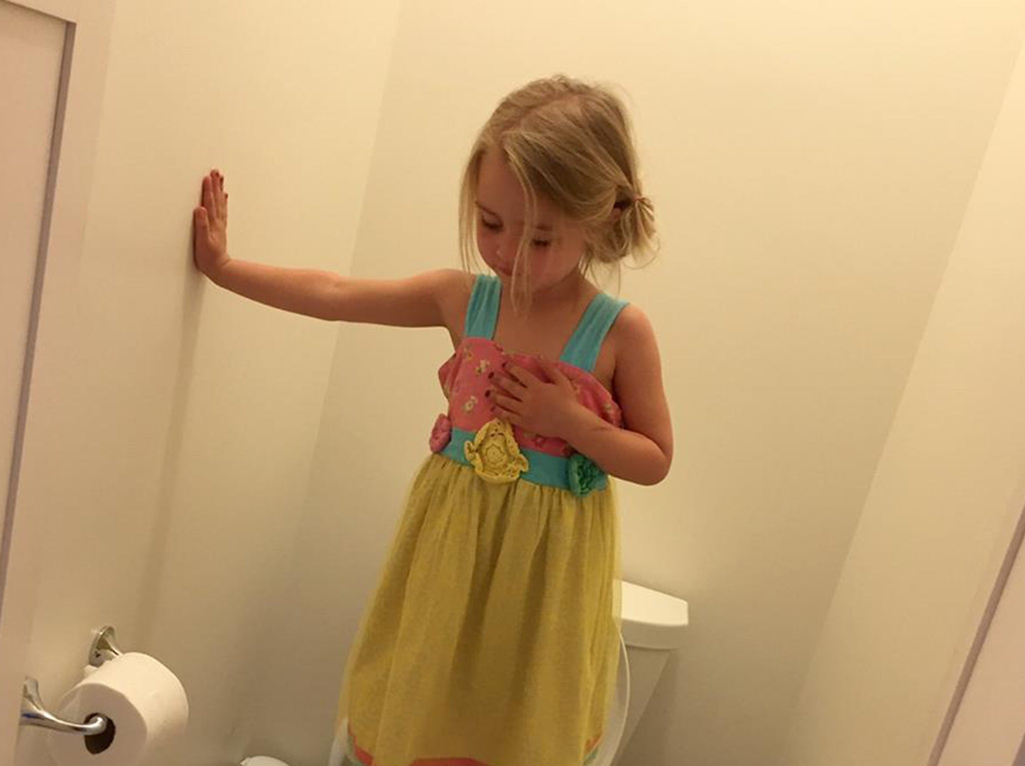 The little girl was taught to do this if a gunman attacked her pre-school while she was in the toilets