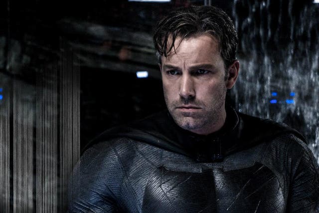Ben Affleck in the bat suit as iconic superhero Batman
