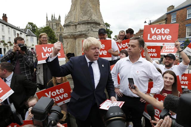 Vote Leave figurehead Boris Johnson is confident of his campaign's success ahead of polling day