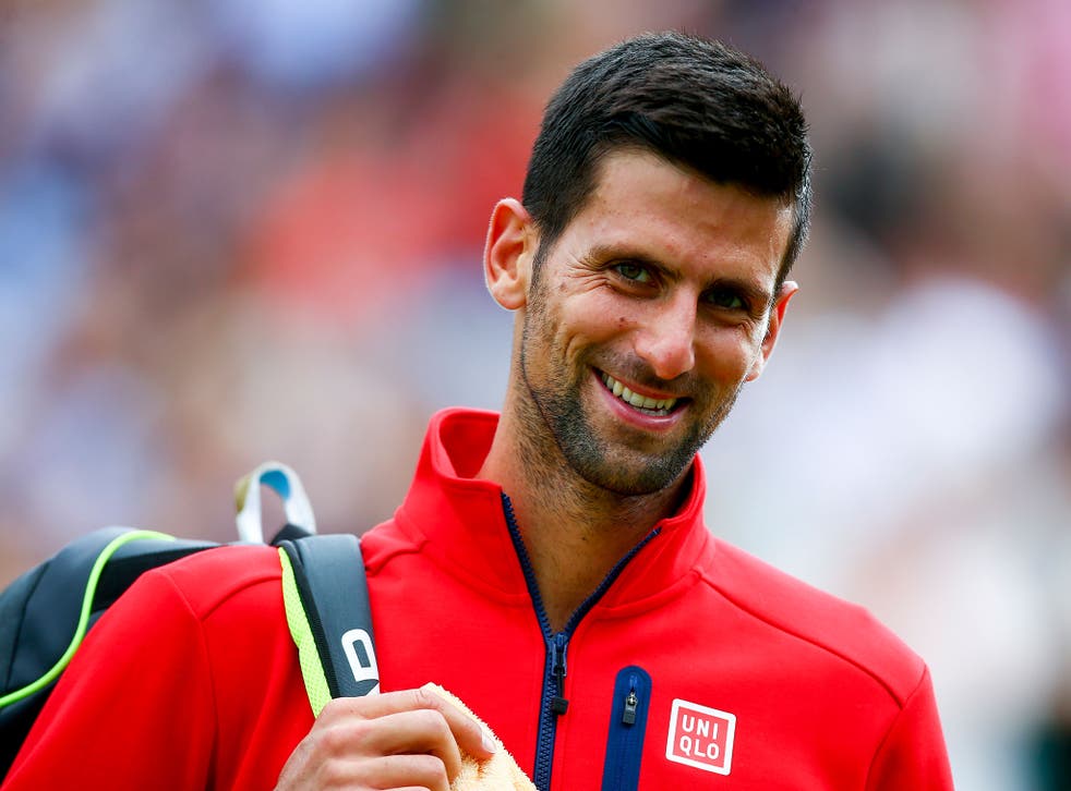 Novak Djokovic does not look too distraught following his defeat on Wednesday night