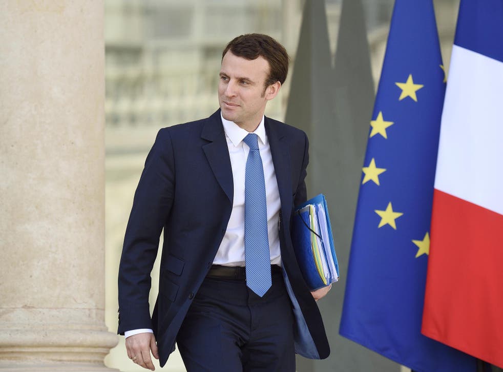 Former French economic minister Emmanuel Macron