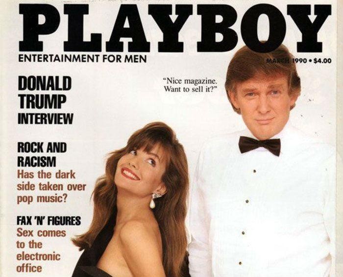 Mr Trump appeared on the cover with Brandi Brandt, who is now in jail for cocaine smuggling