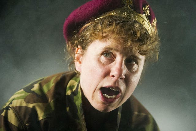 Michelle Terry as King Henry V at the Open Air Theatre, Regent's Park, London