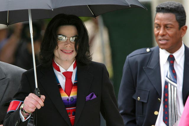 Michael and Jermaine Jackson during the singer's 2005 trial for child molestation, where he was cleared of all charges