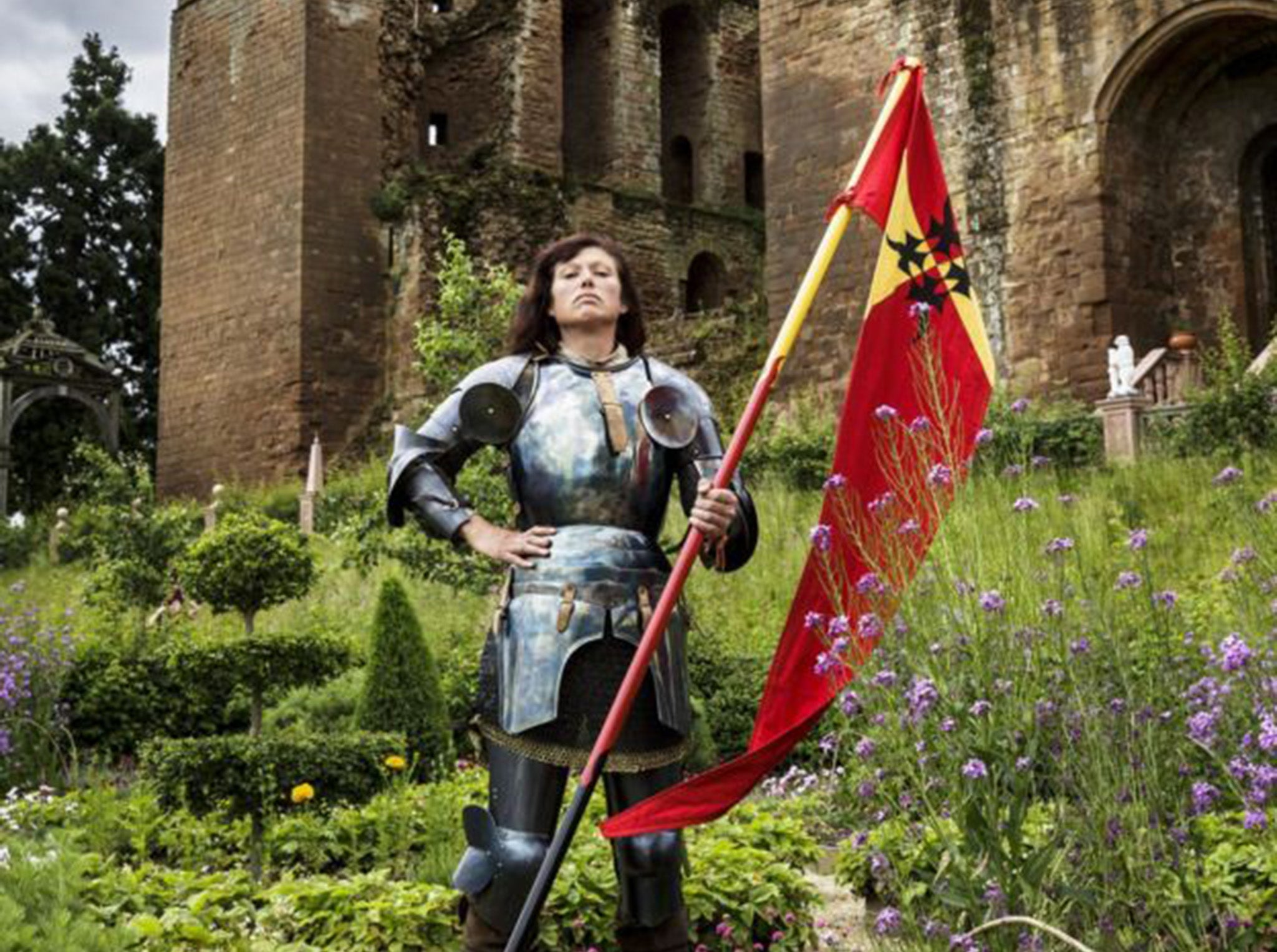 Nicky Willis will be seen jousting at Kenilworth Castle in Warwickshire