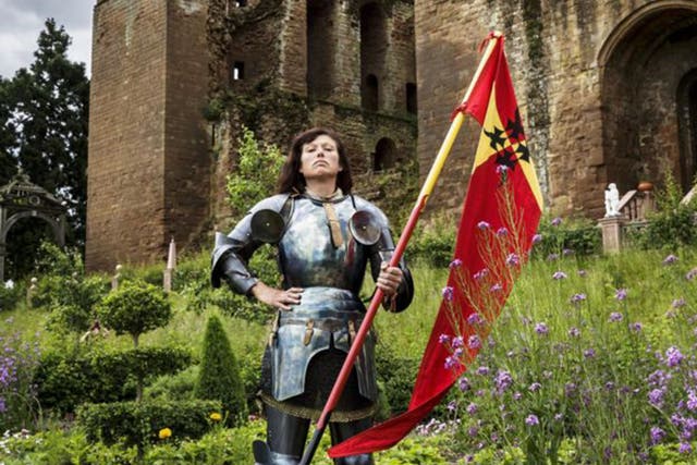 Nicky Willis will be seen jousting at Kenilworth Castle in Warwickshire
