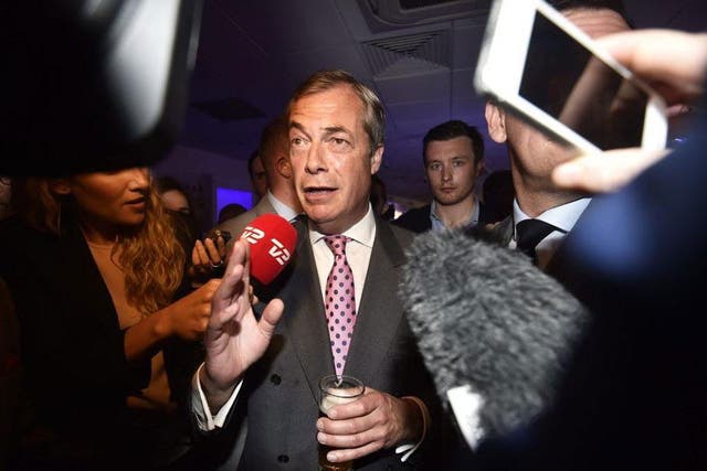 Nigel Farage said the Prime Minister should resign 'immediately'