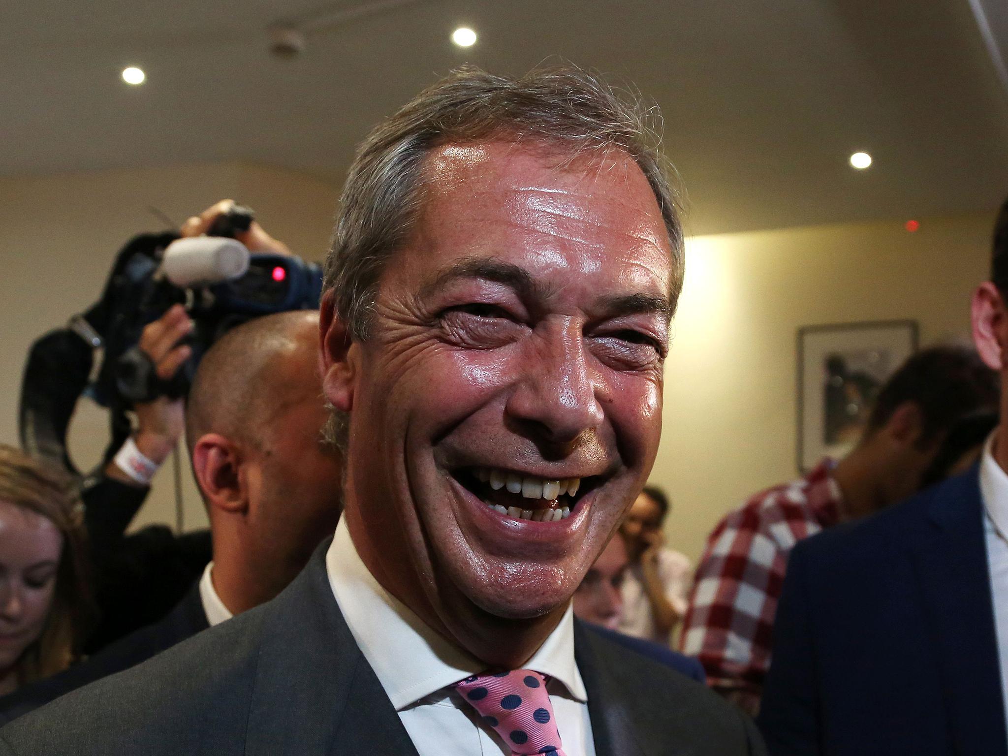Nigel Farage said the public would use the referendum to 'put two fingers up' to the political class