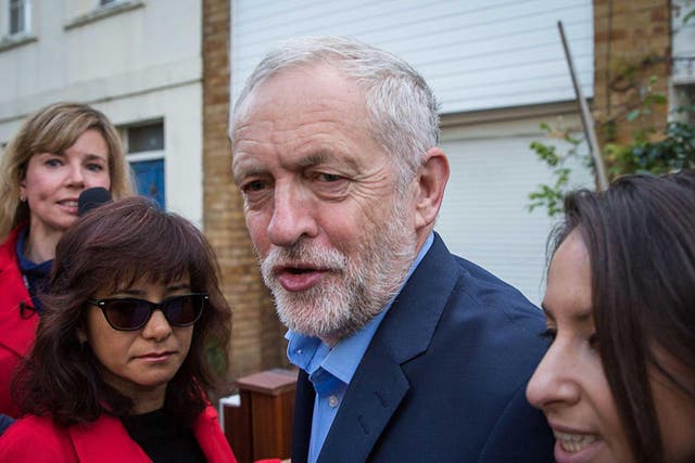 Labour Party Leader Jeremy Corbyn leaves his home today