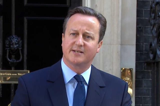 With his voice appearing to break, Mr Cameron said: "I love this country"