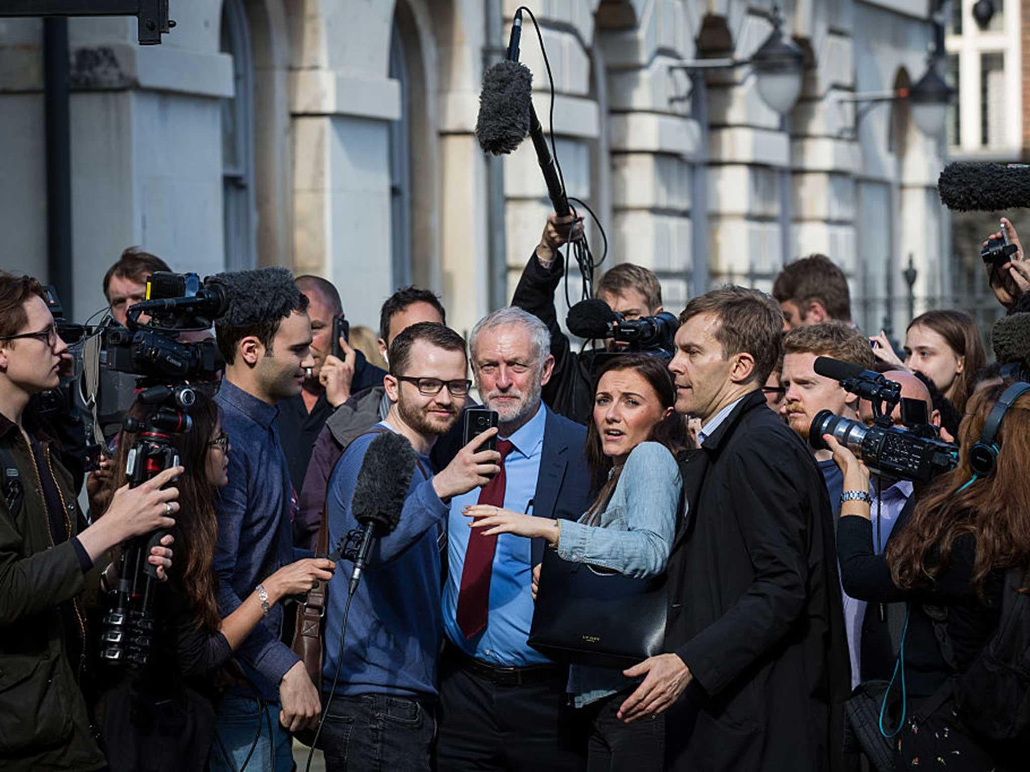 Jeremy Corbyn on his way to Westminster