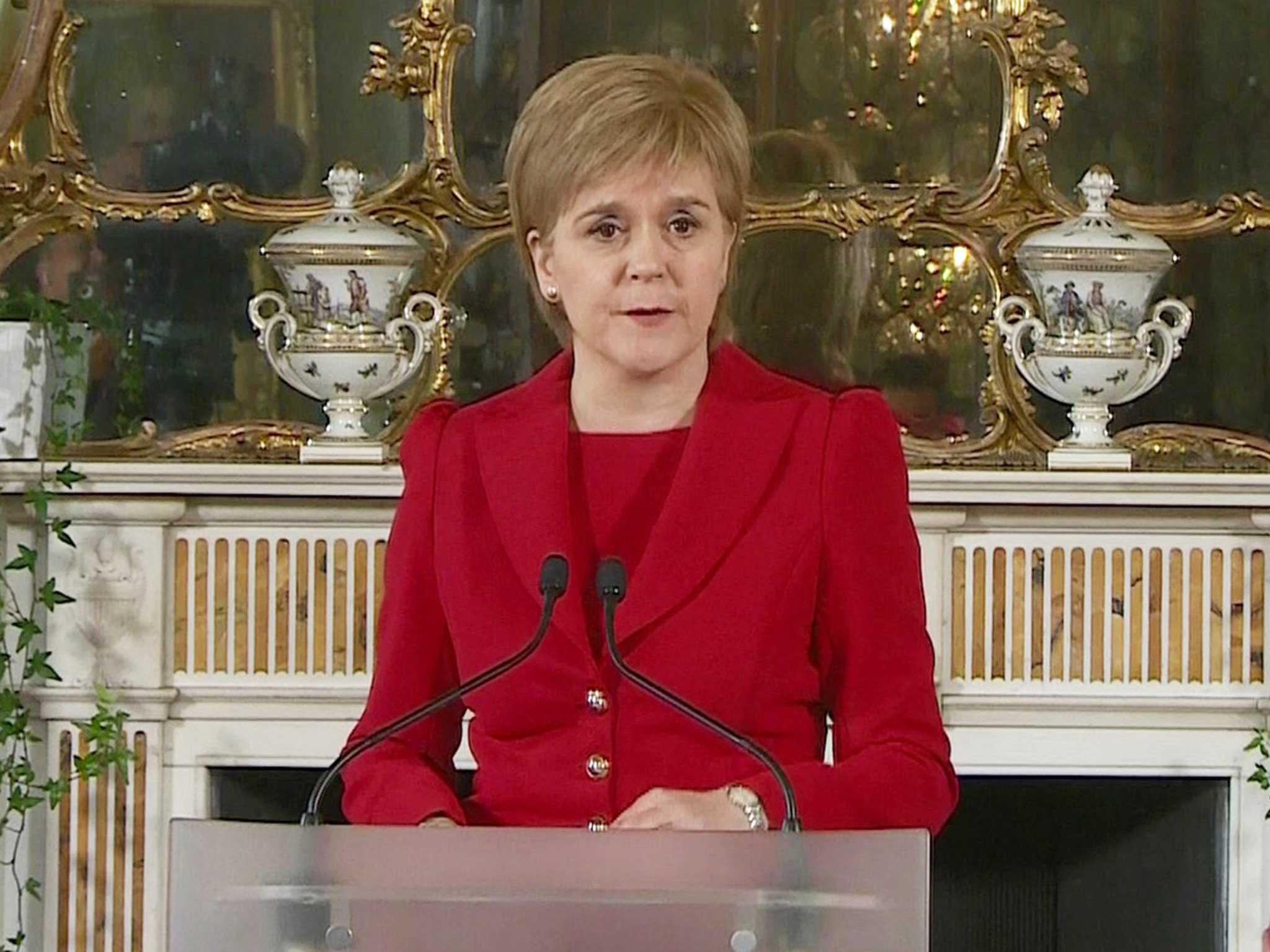 Scottish First Minister Nicola Sturgeon described a second independence referendum north of the border as “very much on the table.”