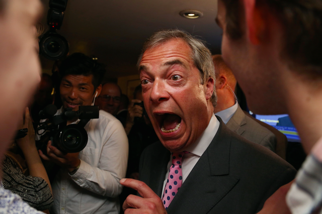 Will Farage be made a Lord so he can take a seat in Boris' Cabinet? Photo: Getty