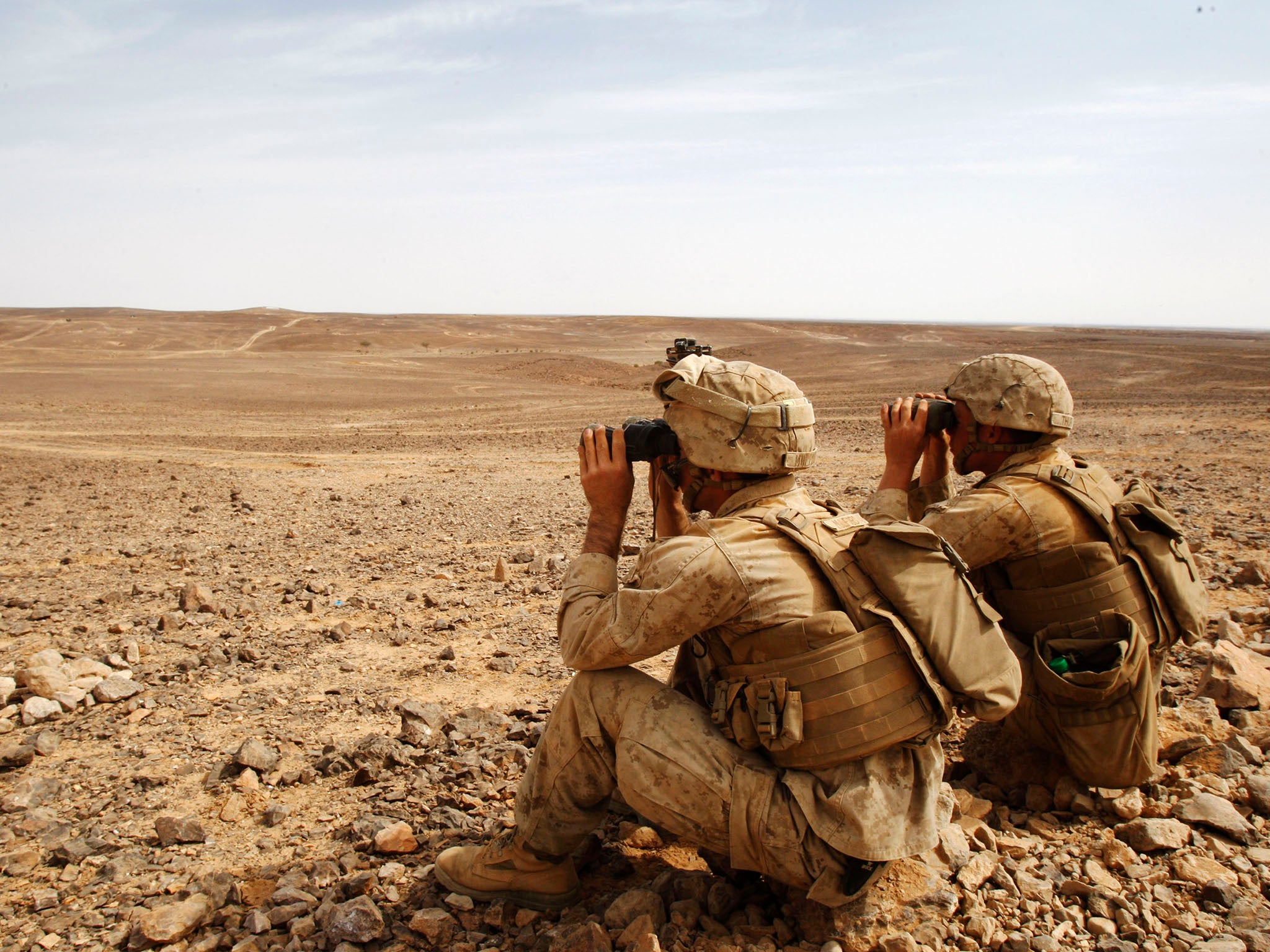 US soldiers carrying out an exercise in Jordan
