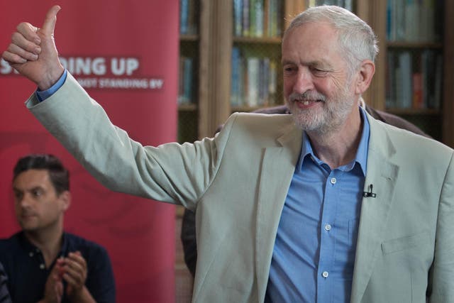 Jeremy Corbyn arrives for a speech on immigration and Brexit at the Maxwell Library in London