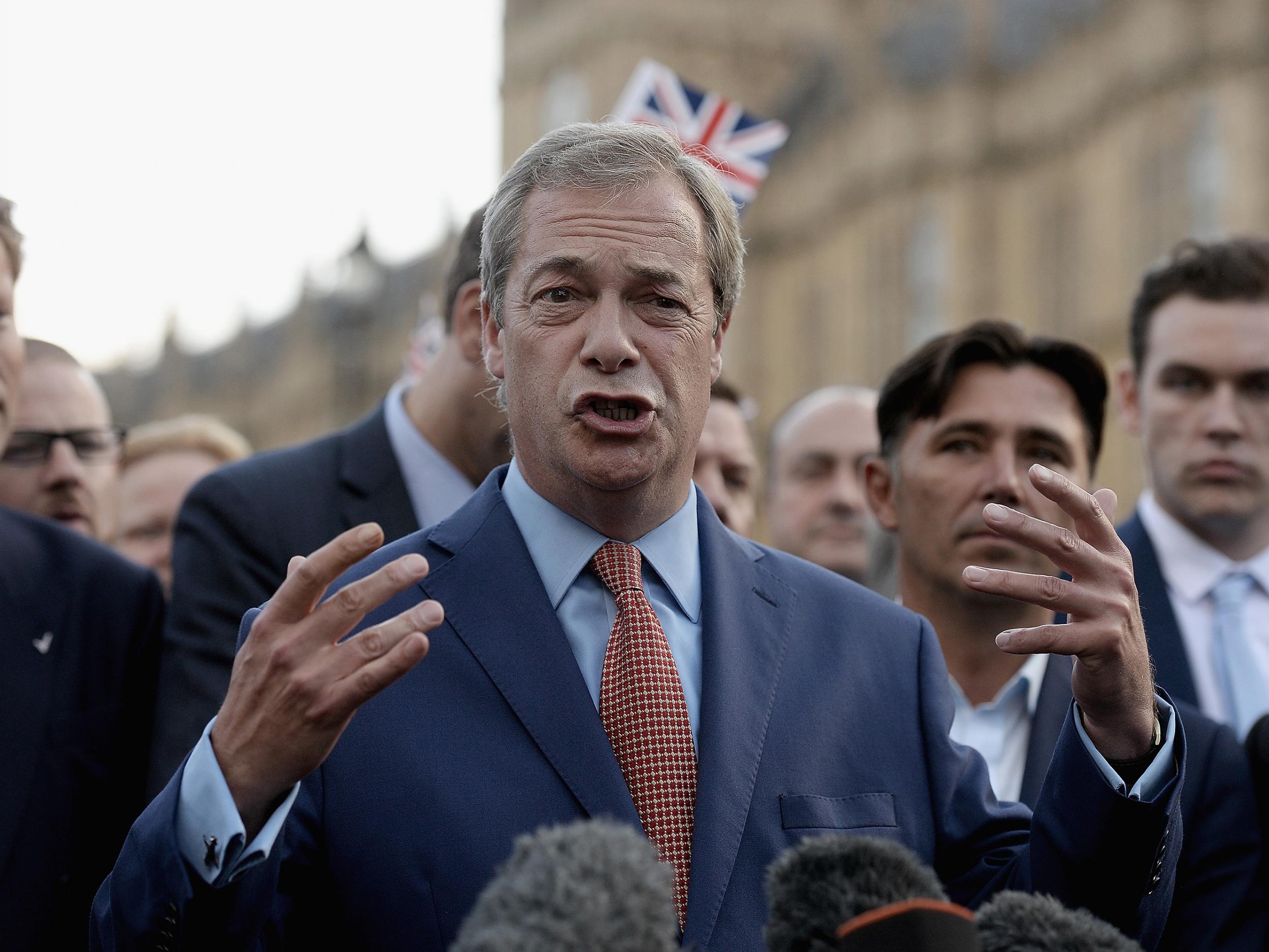The UKIP leader has said that it will take two years for the economy to benefit from "global opportunities"