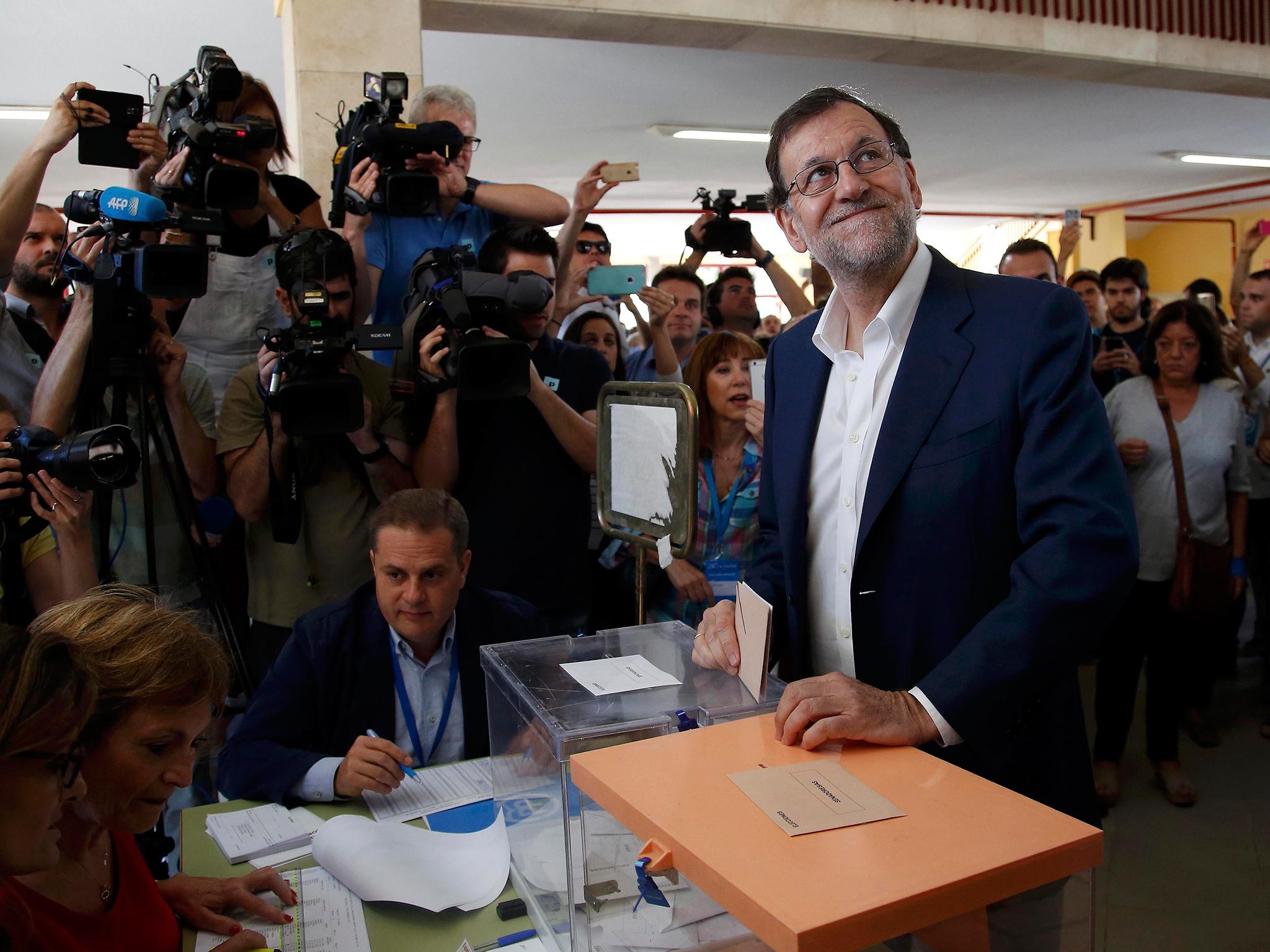 Mariano Rajoy is hoping to be re-elected as prime minister