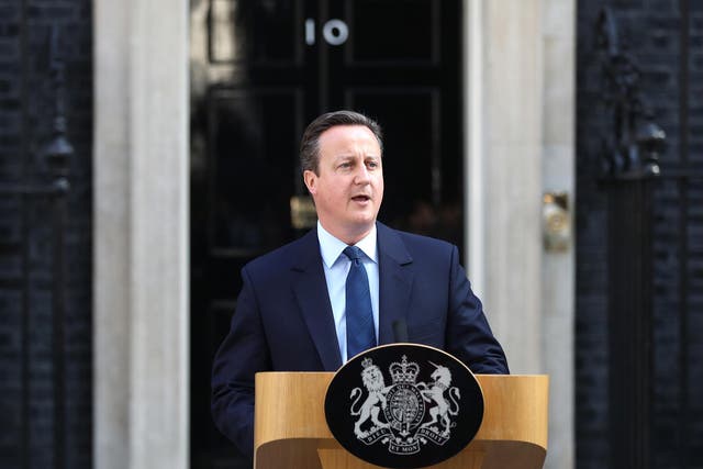 David Cameron makes his resignation speech on 24 June after Britain voted to leave the EU