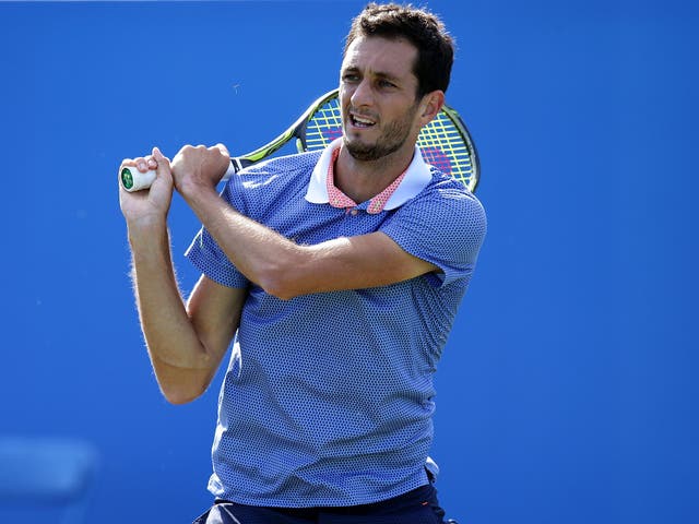 James Ward in action at the ATP Aegon Open