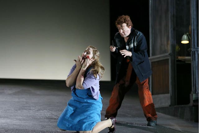 Laura Wilde and Peter Hoare in English National Opera’s production of ‘Jen?fa’ at the London Coliseum