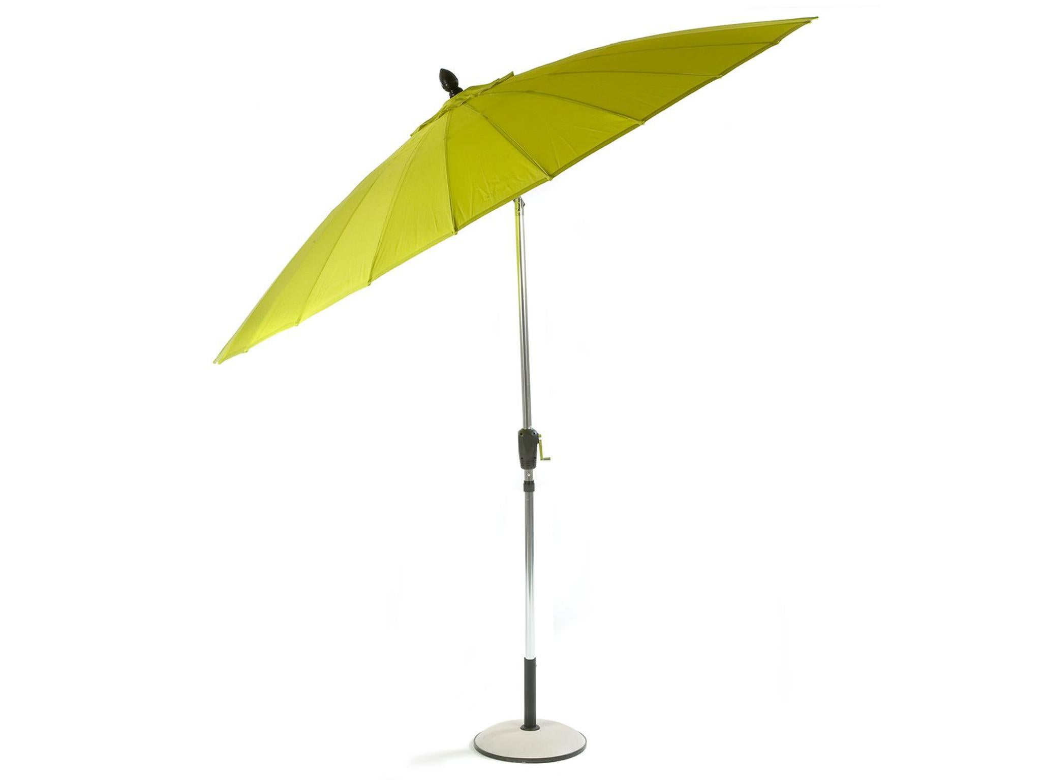 10 Best Parasols The Independent A Lighter Alternative To The Wooden Parasol This Crank Operated Version From Notcutts Has Fibre Glass Ribs Supporting Bright Polyester Canopy