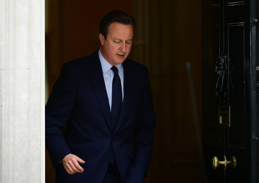 David Cameron departs 10 Downing Street to address Parliament for the first time since the UK voted to leave the EU