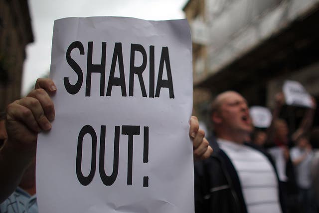 Anti-Islamic protesters in Birmingham in 2009. The study shows the surge in anti-Muslim hatred was happening well before the EU referendum