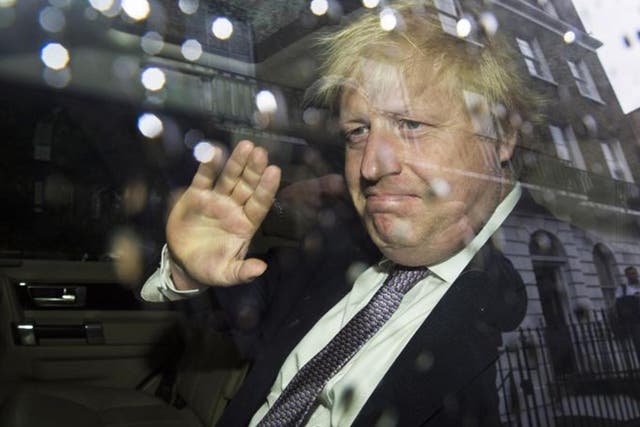 Window of opportunity: Boris Johnson yesterday morning, when a new timetable was laid out in the Tory leadership contest