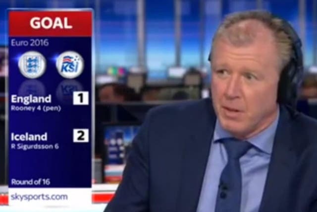 McClaren's reaction to Iceland's second goal