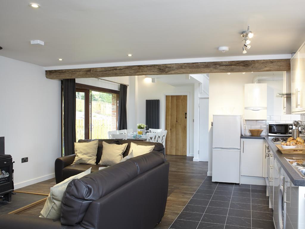 Willow Barn's open-plan kitchen and living area