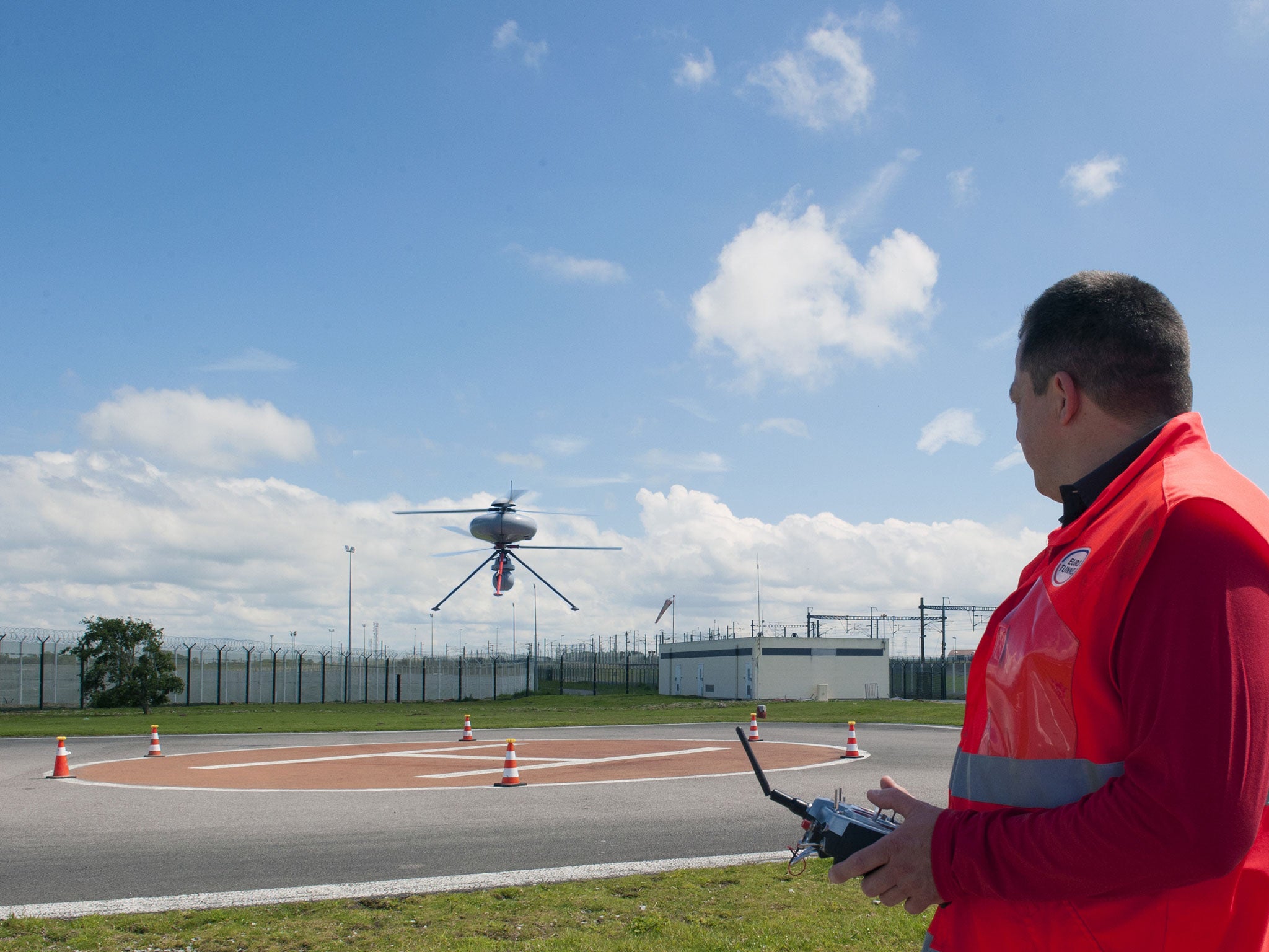 Eurotunnel said the two drones will be used to carry out surveillance if migrants are believed to be in secure areas surrounding the Channel Tunnel