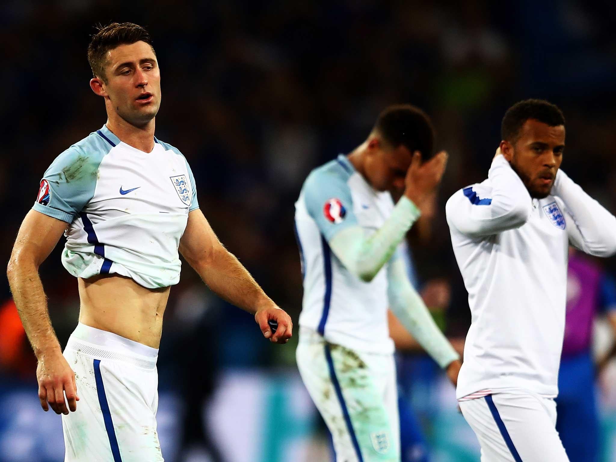 Gary Cahill cannot hide his disappointment after England's exit