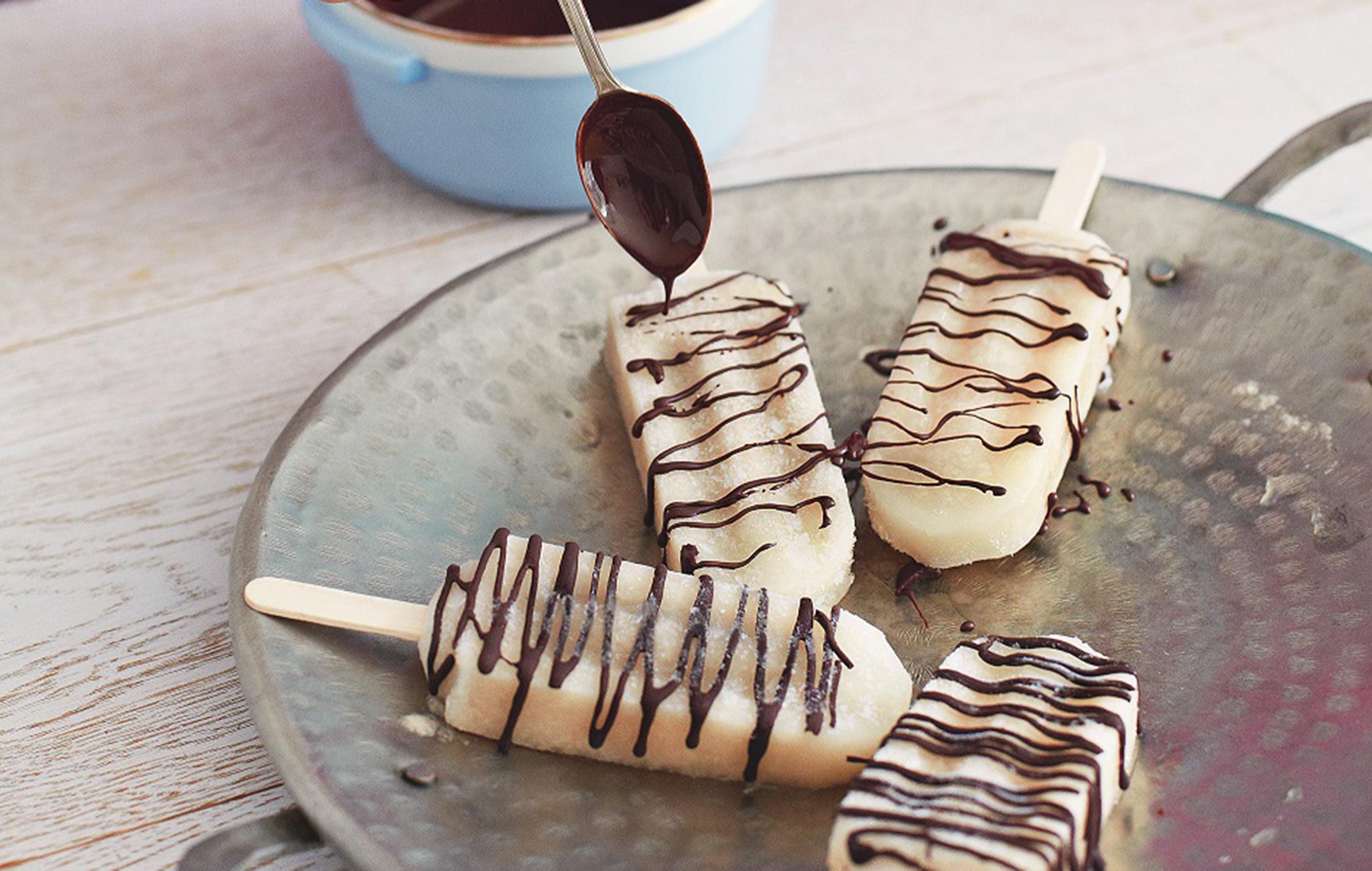 Chocolate Banana Daiquiri lollies make children's treats fun for adults too (recipe below)