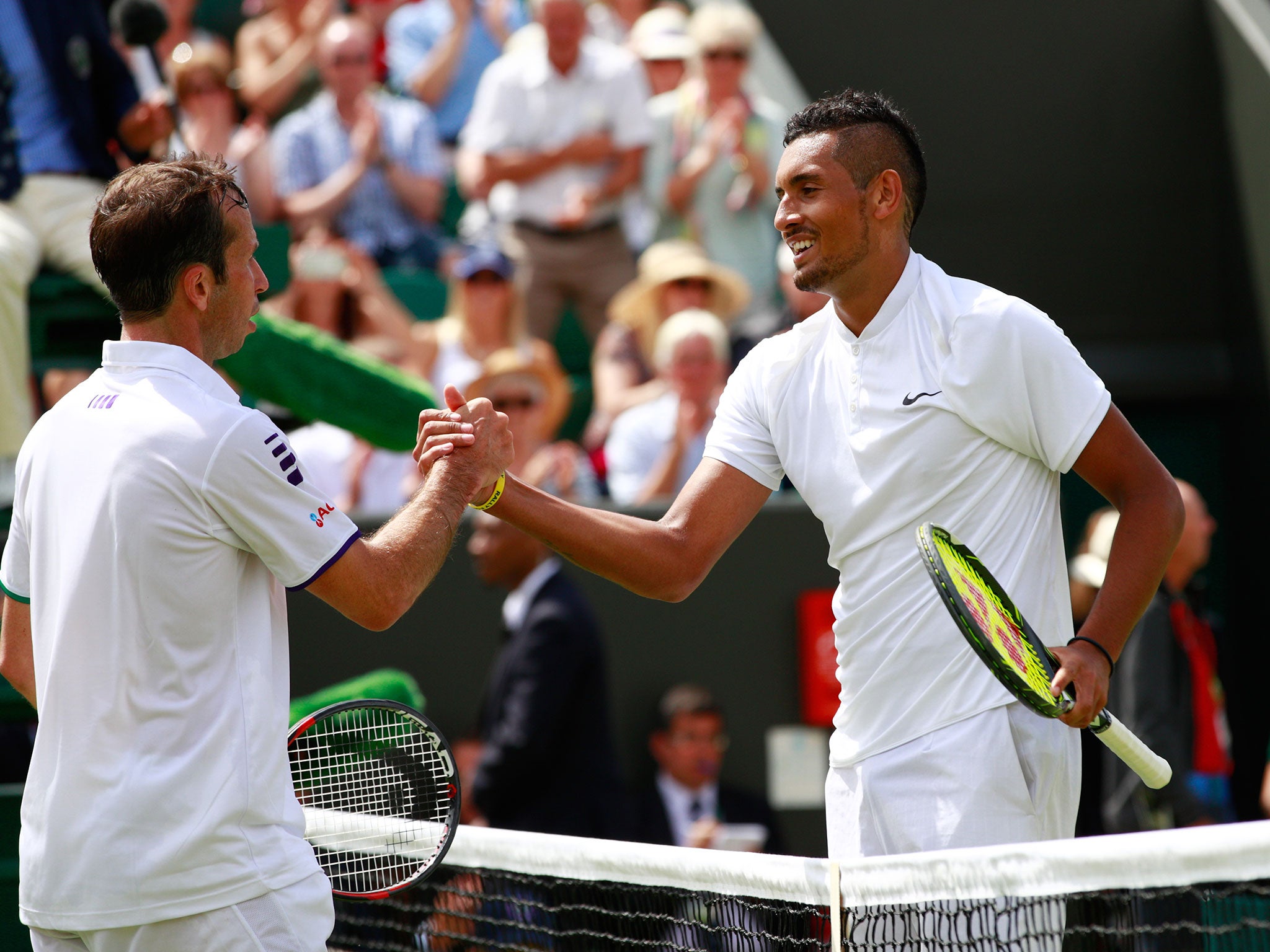 Nick Kyrgios can finally find a smile after beating Radek Stepanek