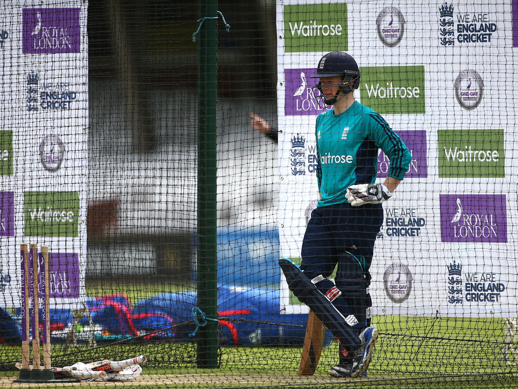 Eoin Morgan in the nets ahead of England's one-dayer against Sri Lanka