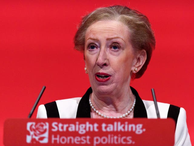 Margaret Beckett speaks at the 2015 Labour party conference