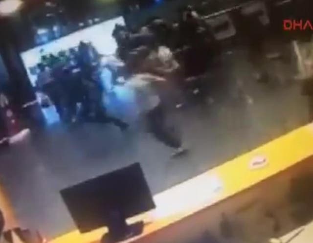 CCTV footage captures moment travellers flee blasts
