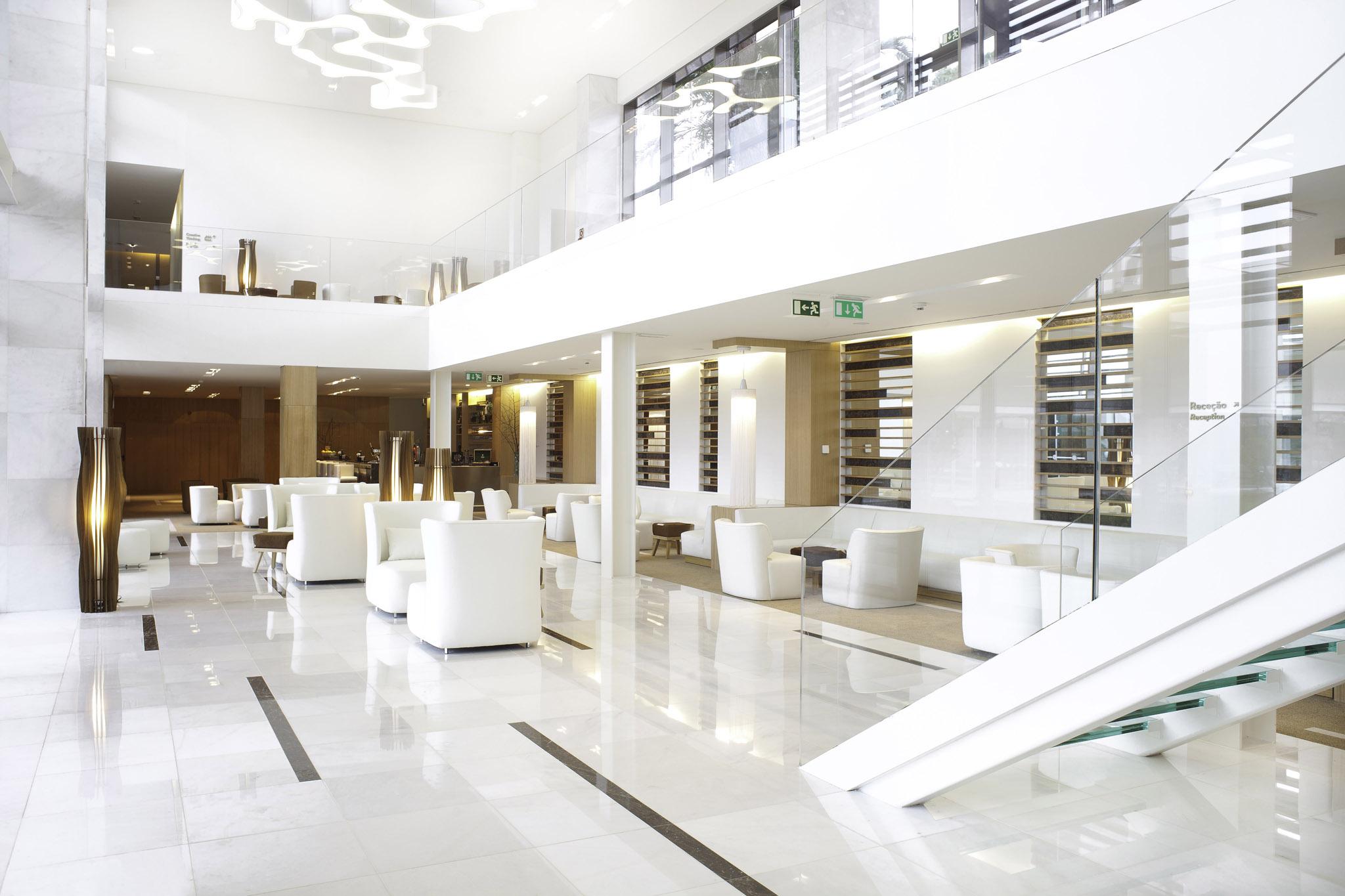 The lobby at Martinhal Cascais, the third hotel in the growing chain