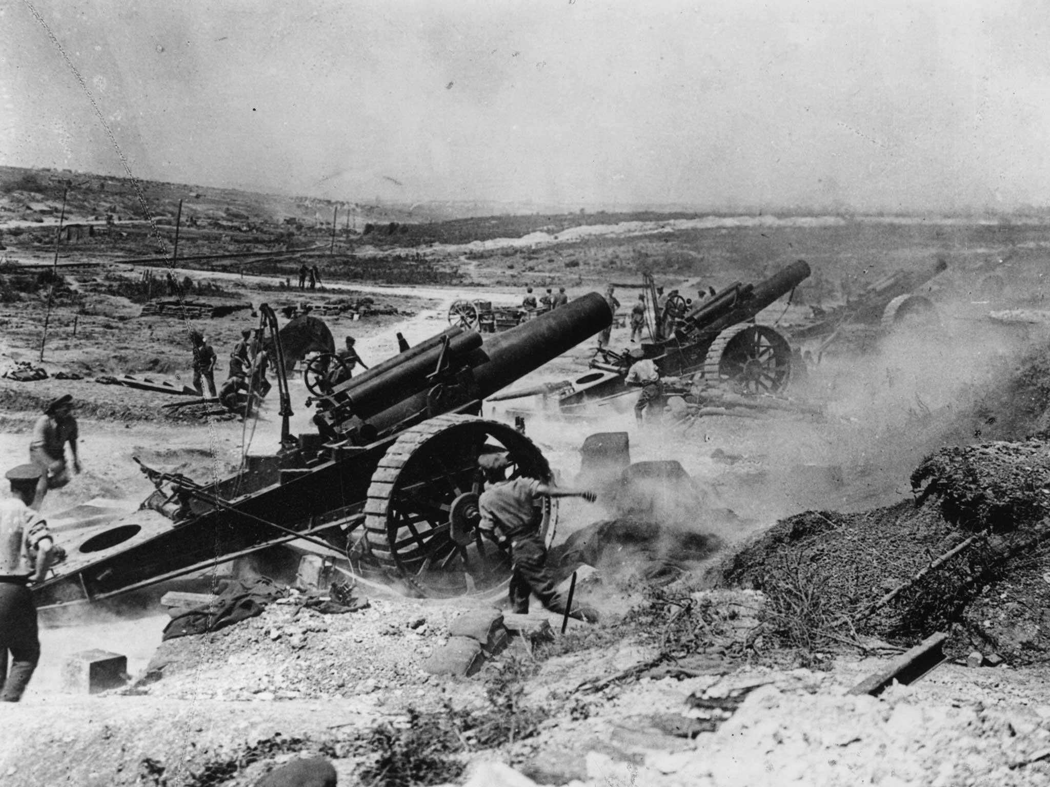 There was a seven-day artillery bombardment of the German lines before the offensive